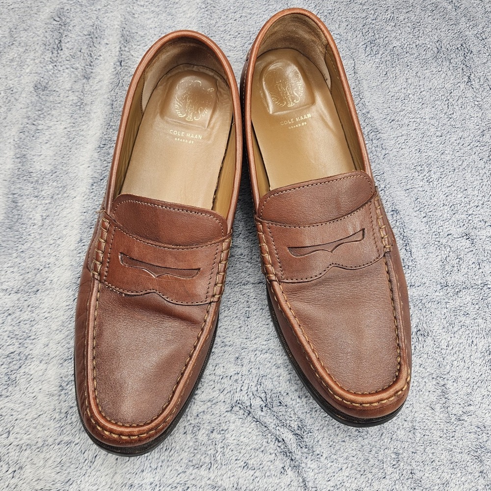 Cole Haan Pinch Grand OS Penny Loafers Mens 11 Hand Sewn Slip On Shoes Leather